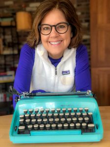 ann handley at typewriter